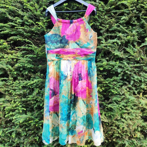 Watercolor Silk Dress - Picture 9 of 11